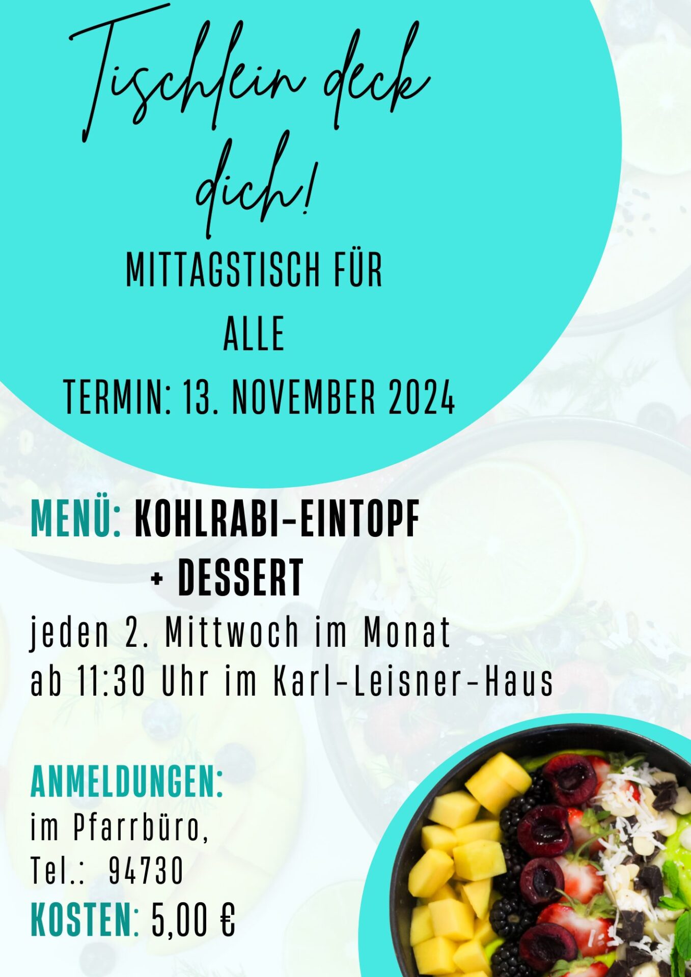 Mittagstisch Nov 24 - Plakat